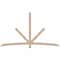 Ekena Millwork Alberta Smooth Timber Gable Bracket, Douglas Fir, 96"W x 56"H x 3 1/2"D x 3 1/2"F, 14/12 Pitch GBW096X56X0404ALB00SDF - alternate 1